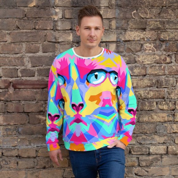 MUDPUPs Rainbow Cat Sweater Cute and Cozy Kitten Sweater - Picture 5 of 8